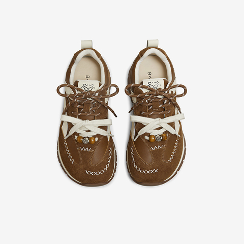 百思图2026春季新款阿甘鞋时髦复古街头运动女休闲鞋A5065AM6