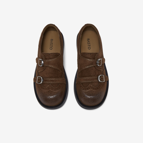 百思图2026春季新款商场同款乐福鞋时尚简约学院女单鞋D3521AM6