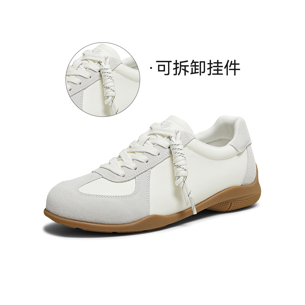 百思图2026春季新款德训鞋时尚潮流复古女运动休闲鞋D3809AM6