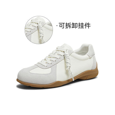 百思图2026春季新款德训鞋时尚潮流复古女运动休闲鞋D3809AM6