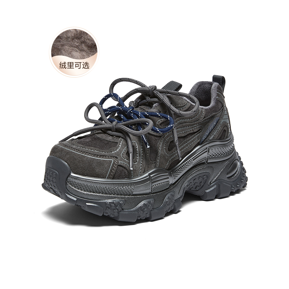 百思图2026春季新款商场同款老爹鞋时尚户外增高女休闲鞋G0931AM6