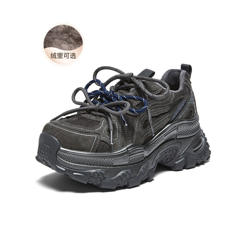 百思图2026春季新款商场同款老爹鞋时尚户外增高女休闲鞋G0931AM6