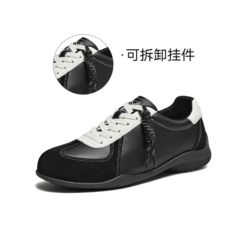 百思图2026春季新款德训鞋时尚潮流复古女运动休闲鞋D3809AM6