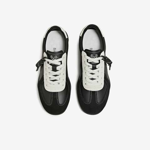 百思图2026春季新款德训鞋时尚潮流复古女运动休闲鞋D3809AM6