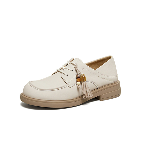 百思图2026春季新款商场同款牛津鞋简约复古女单鞋W6811AM6