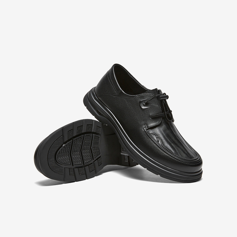 百思图2026春季新款商场同款休闲皮鞋简约商务男鞋75012AM6