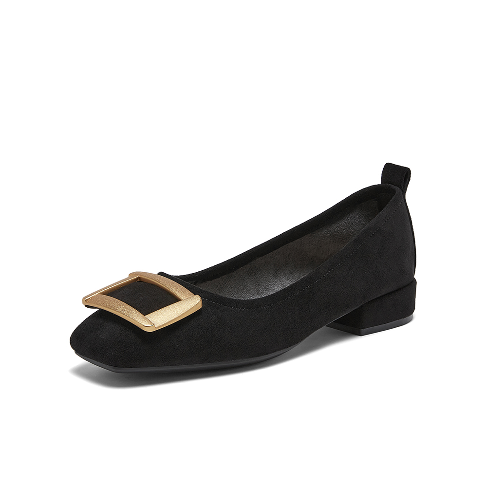 百思图2026春季新款商场同款简约通勤方头浅口女单鞋R6161AQ6