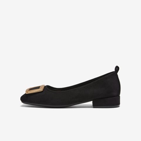 百思图2026春季新款商场同款简约通勤方头浅口女单鞋R6161AQ6