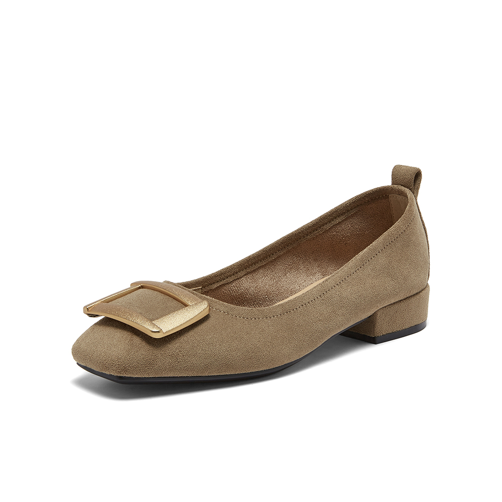 百思图2026春季新款商场同款简约通勤方头浅口女单鞋R6161AQ6