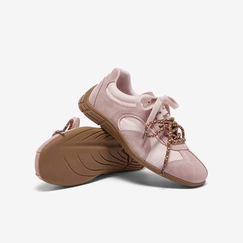 百思图2026春季新款德训鞋时髦复古户外运动休闲女鞋A7601AM6