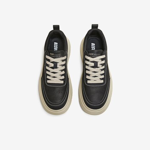 百思图2026春季新款板鞋时尚潮流街头运动男休闲鞋51390AM6