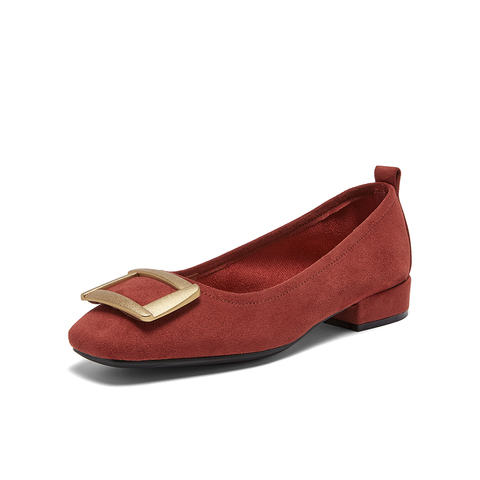 百思图2026春季新款商场同款简约通勤方头浅口女单鞋R6161AQ6