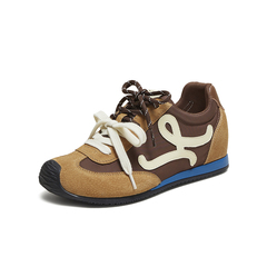 百思图2026春季新款小彩糖德训鞋运动休闲阿甘鞋女A1834AM6