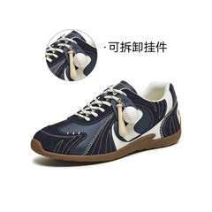 百思图2026春季新款德训鞋时尚潮流复古运动女休闲鞋UYJ01AM6