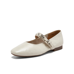 百思图2026春季新款玛丽珍鞋简约时尚通勤浅口女单鞋W1051AQ6