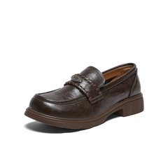 百思图2026春季新款乐福鞋时尚潮流复古学院风女单鞋L2618AA6