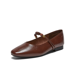 百思图2026春季新款玛丽珍鞋时尚简约法式浅口女单鞋F6120AQ6