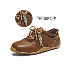 百思图2026春季新款德训鞋时髦街头复古运动休闲女鞋D3590AM6