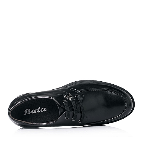 Bata/拔佳年秋季黑色牛皮商务正装男单鞋81802CM5