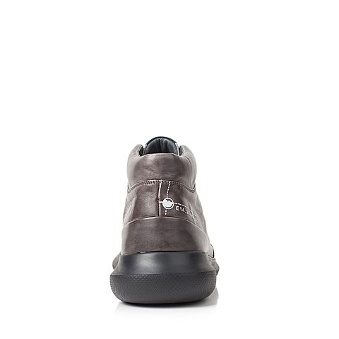Bata/拔佳2018冬新款专柜同款啡色牛皮革松紧带男休闲低靴81343DD8