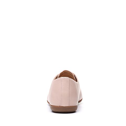 Bata/拔佳春新款专柜同款舒适平跟羊皮革休闲女单鞋AXF32AM9