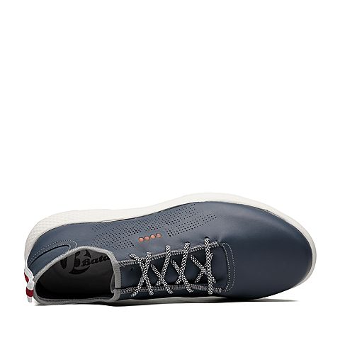 Bata/拔佳夏新款专柜同款牛皮革休闲系带平底男单鞋87701BM9