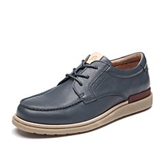 Bata2019秋新专柜同款商务正装休闲真皮圆头系带单鞋男潮81503CM9