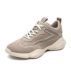 Bata2019秋新专柜同款休闲网面透气系带学生运动老爹鞋女AGJ24CM9