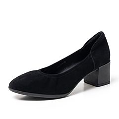 Bata/拔佳2019秋专柜同款舒适奶奶浅口女单鞋1062DCQ9