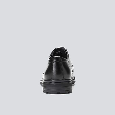 Bata秋新专柜同款商务正装个性雕花圆头系带单鞋男潮YM037CM9