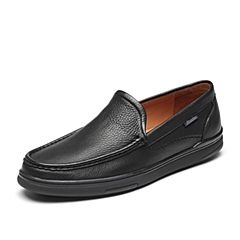 Bata2019秋新专柜同款商务正装休闲真皮圆头套脚单鞋男潮63632CM9
