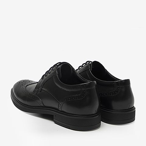 Bata秋时尚休闲个性雕花系带布洛克真皮正装鞋皮鞋男80125CM9