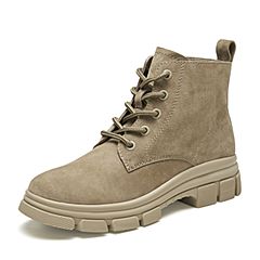 Bata/拔佳2019冬季新款专柜同款马丁女靴英伦风透气短靴9398ADD9