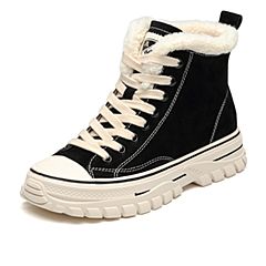 Bata2019冬新运动风牛皮厚底休闲高帮鞋马丁靴女721H9DD9