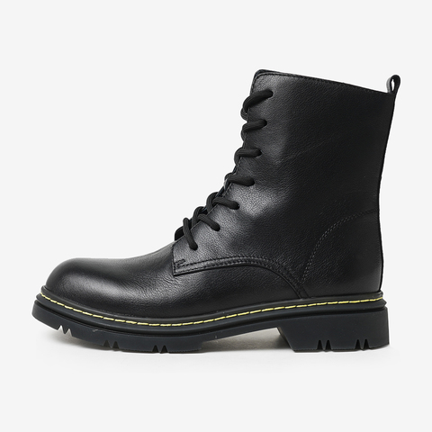 bata拔佳冬专柜同款帅气马丁靴拉链皮革短靴ins女潮zix04dd9zix04dd9