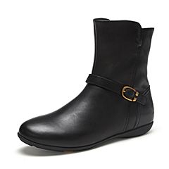 Bata/拔佳2019冬新款专柜同款短靴女春秋单靴英伦风透气AM853DZ9