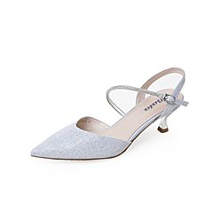 Bata2020春新款仙女风水钻尖头中高细猫跟百搭时装单凉鞋AX319BH0