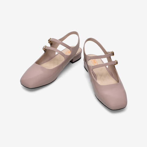 Bata玛丽珍凉鞋女2021春商场同款甜美方头粗跟软底单鞋AKN03AH1