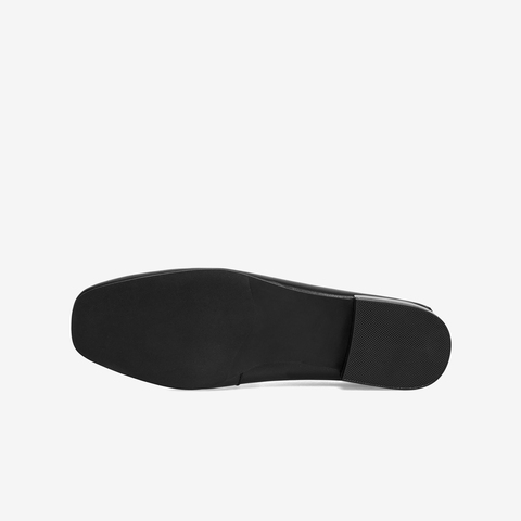 Bata一脚蹬女2023春季新款英伦百搭羊皮通勤舒适乐福单鞋30521AA3