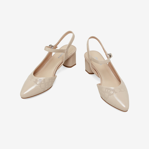 Bata仙女时装凉鞋2023夏季商场新款尖头羊皮优雅高跟凉鞋8165DBH3