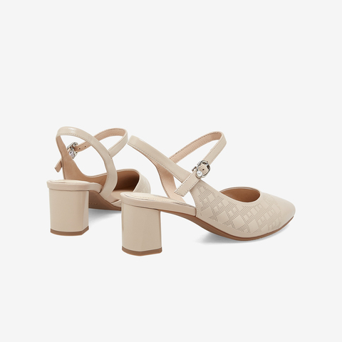 Bata仙女时装凉鞋2023夏季商场新款尖头羊皮优雅高跟凉鞋8165DBH3