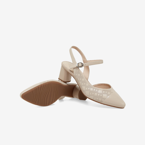 Bata仙女时装凉鞋2023夏季商场新款尖头羊皮优雅高跟凉鞋8165DBH3