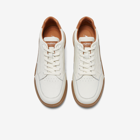 Bata休闲鞋男2023秋商场新款厚底透气舒适牛皮通勤运动鞋A1603CM3