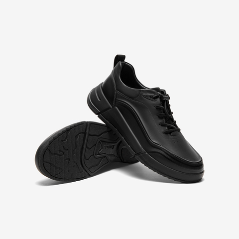 Bata休闲鞋男2023秋商场新款厚底透气舒适牛皮通勤运动鞋FB708CM3