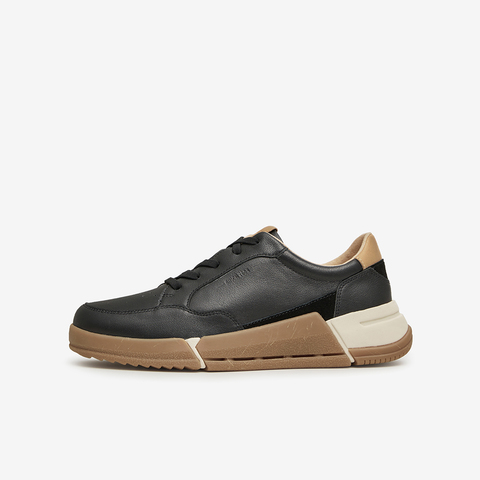 Bata休闲鞋女2023秋季商场新款通勤牛皮厚底透气运动板鞋AWW08CM3