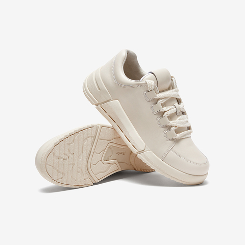 Bata老爹鞋女2023秋季新款时尚运动牛皮厚底增高小白鞋AWW22CM3