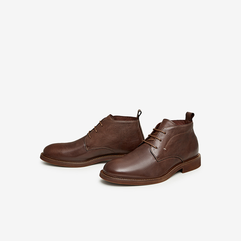 Bata马丁靴男2023冬商场新款绅士英伦风牛皮百搭通勤低靴A8X42DD3