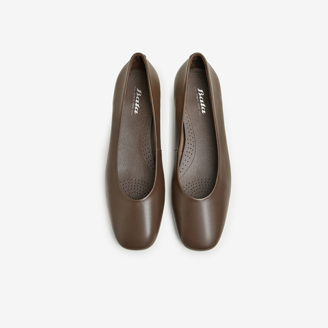 Bata浅口单鞋女2024春商场新款舒适通勤羊皮软底简约单鞋9022DAQ4