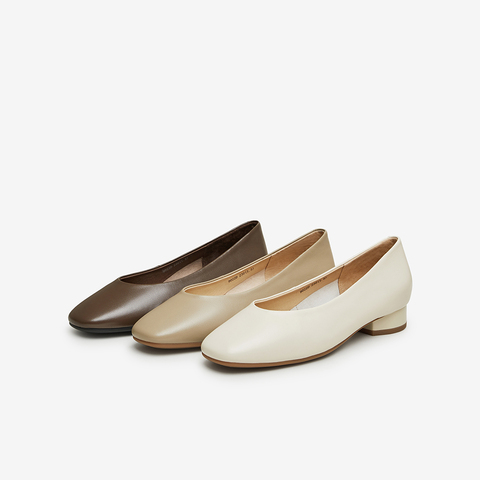 Bata浅口单鞋女2024春商场新款舒适通勤羊皮软底简约单鞋9022DAQ4