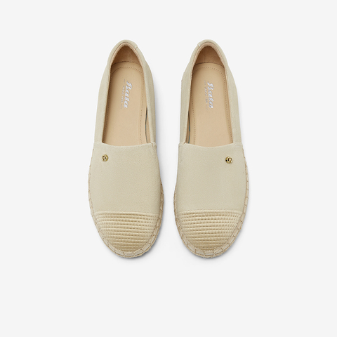 Bata渔夫鞋女2024春季新款牛皮通勤舒适百搭一脚蹬单鞋6185DAA4